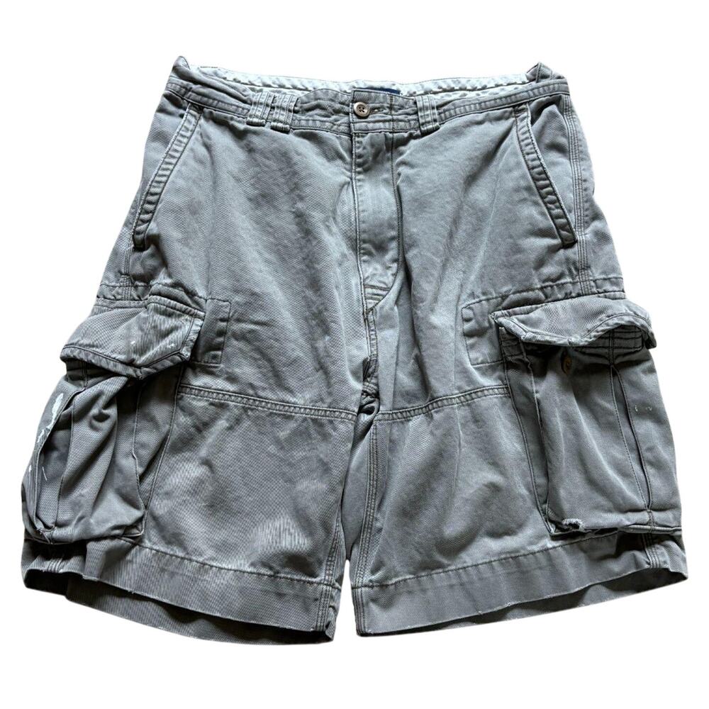 y2k 2000s style Polo Ralph Lauren baggy wide leg cargo pants 32x10 utility